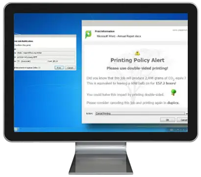 Papercut, Print Policy Alert, SVOE