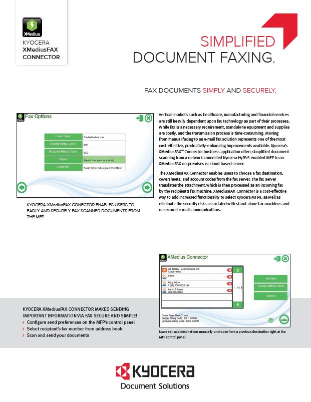 Kyocera, Software, Document Management, Xmediusfax Connector, SVOE