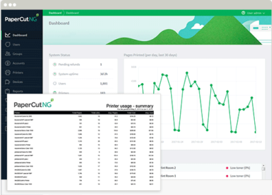 Papercut, Admin Interface Reports, SVOE