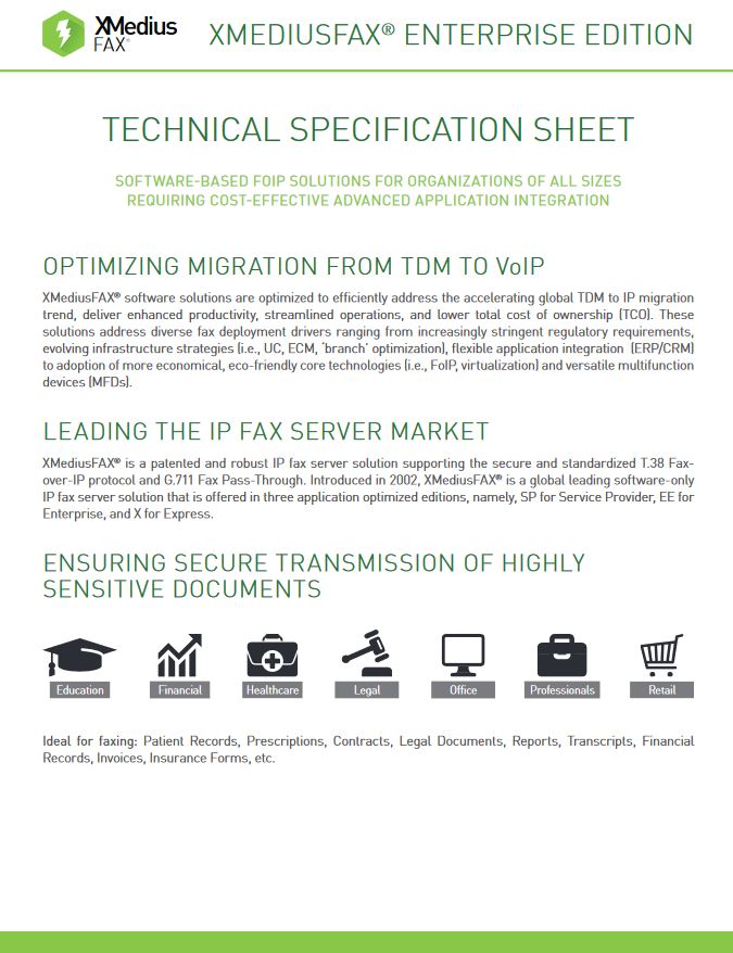 Xmedius Fax Enterprise Edition Brochure, XMedius Fax, SVOE